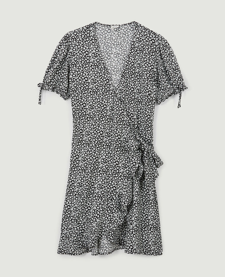 Robe courte cache-cœur noir - Pimkie
