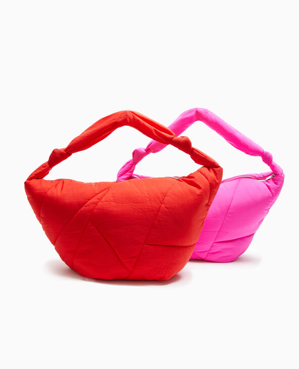 Grand sac en matière matelassée rouge - Pimkie