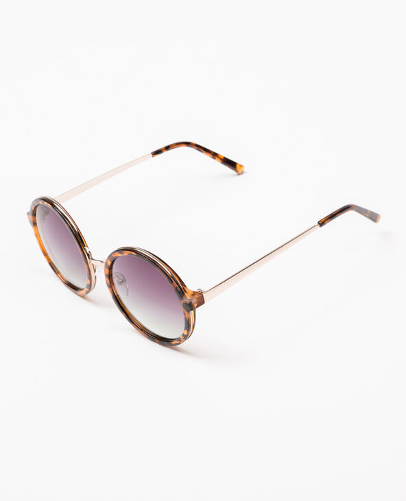 Lunettes de soleil rondes marron - Pimkie