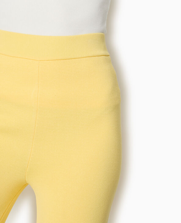 Pantalon droit en tricot jaune - Pimkie