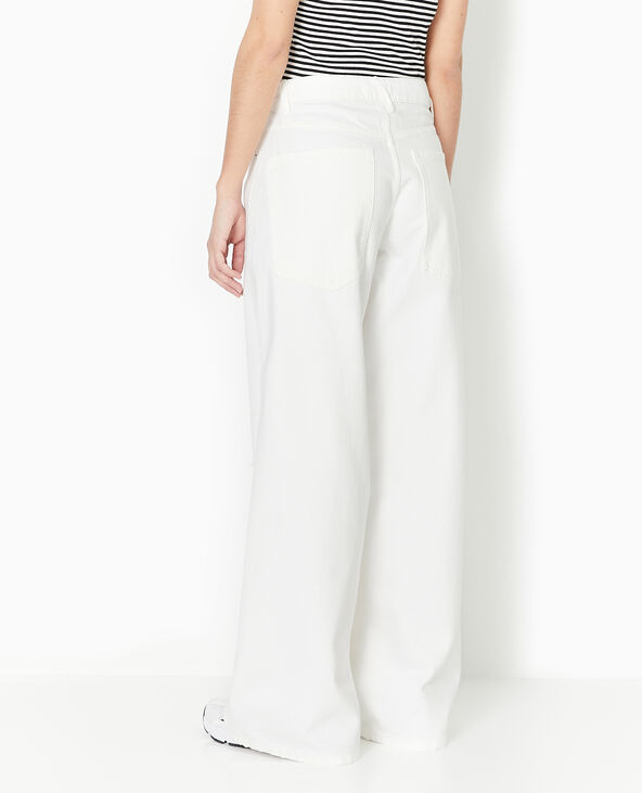Jean baggy destroy taille regular blanc - Pimkie