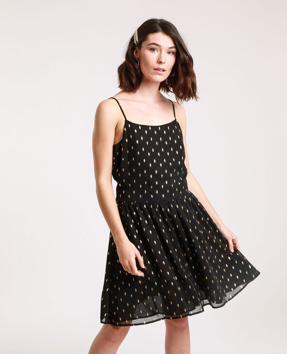 Robe patineuse à motif noir - Pimkie
