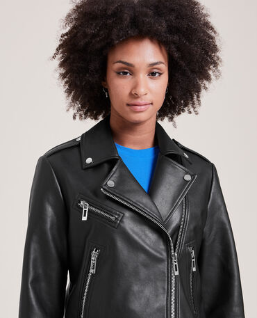 Veste Simili Cuir Femme Blouson Perfecto Noir Biker Pimkie