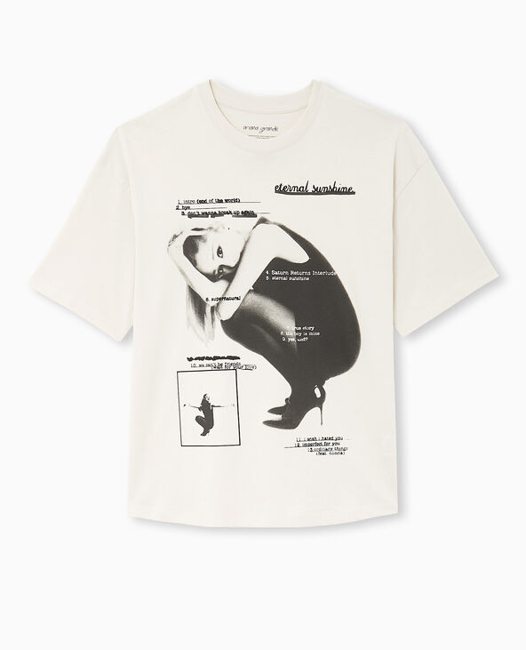 T-shirt oversize avec print ARIANA GRANDE écru - Pimkie
