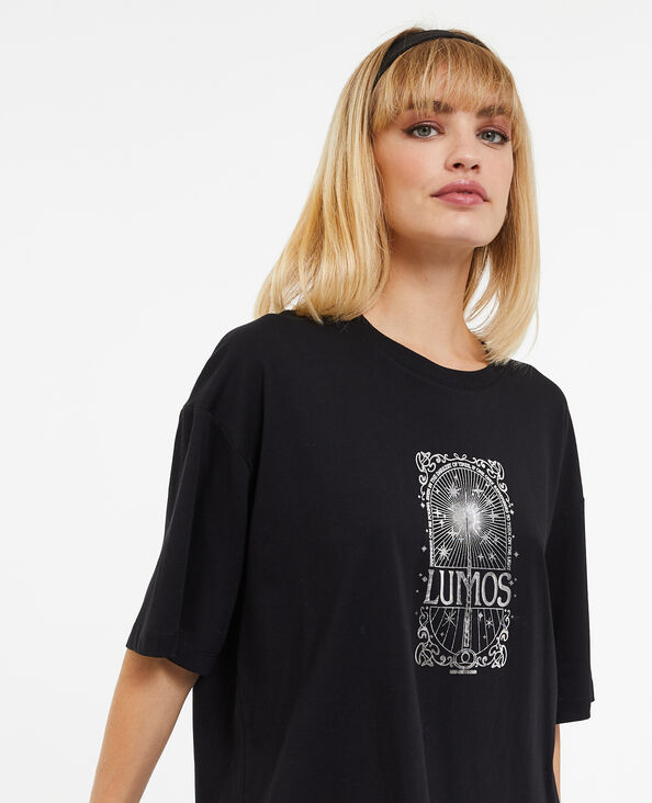 T-shirt oversize Lumos Harry Potter noir - Pimkie