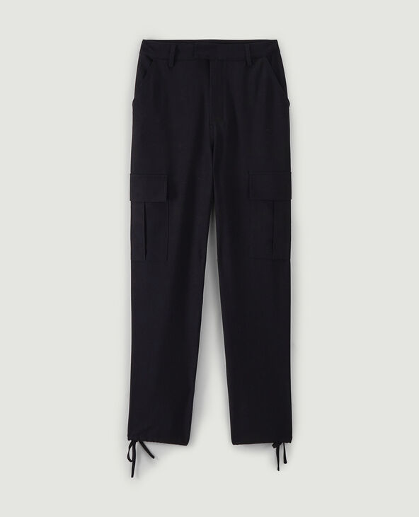 Pantalon cargo bas resserrables noir - Pimkie