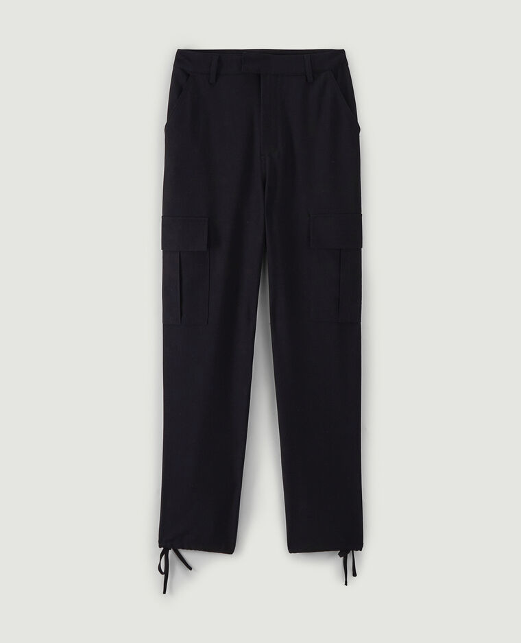 Pantalon cargo bas resserrables noir - Pimkie