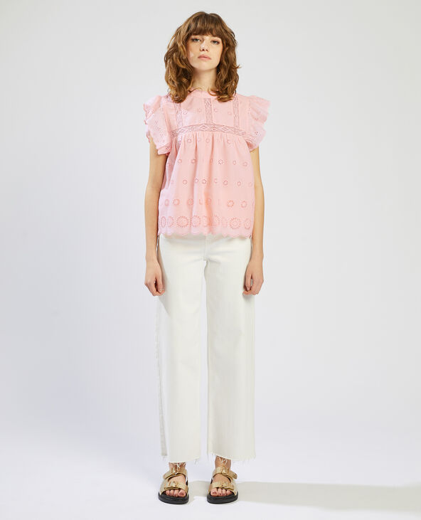 Haut en dentelle orange - Pimkie