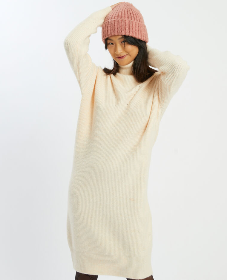 Robe pull col roulé beige - Pimkie