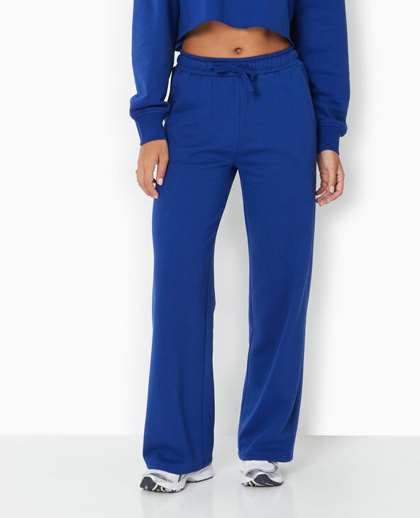 Pantalon de jogging large en molleton bleu marine - Pimkie