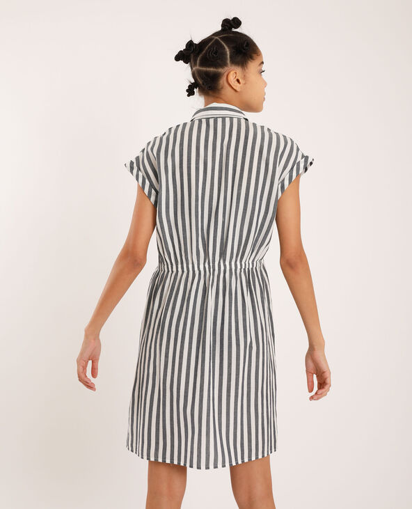 Robe chemise rayée bleu marine - Pimkie