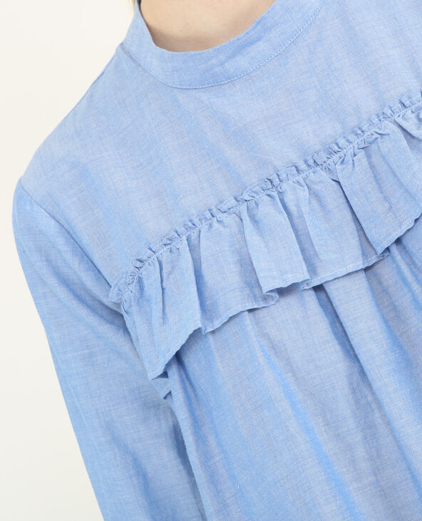 Blouse volantée bleu - Pimkie