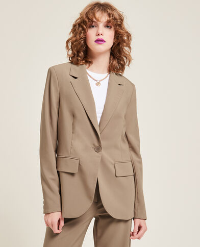 Veste blazer cintrée camel - Pimkie