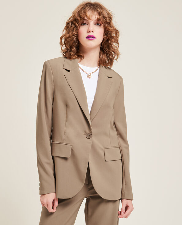 Veste blazer cintrée camel - Pimkie