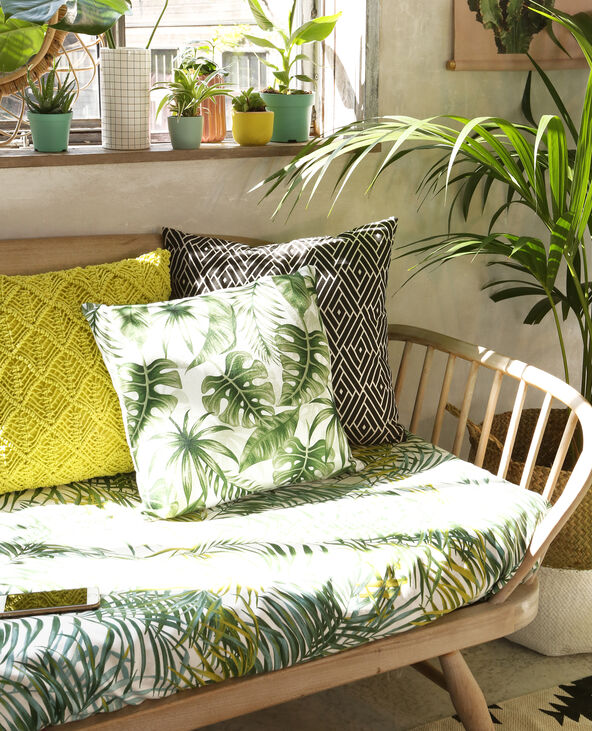 Housse de coussin macramé jaune ocre - Pimkie
