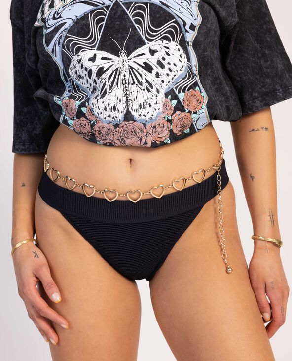 Bas de maillot culotte échancrée noir - Pimkie