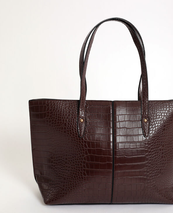 Sac cabas croco marron - Pimkie