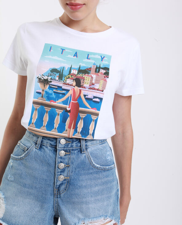 T-shirt Italy blanc - Pimkie