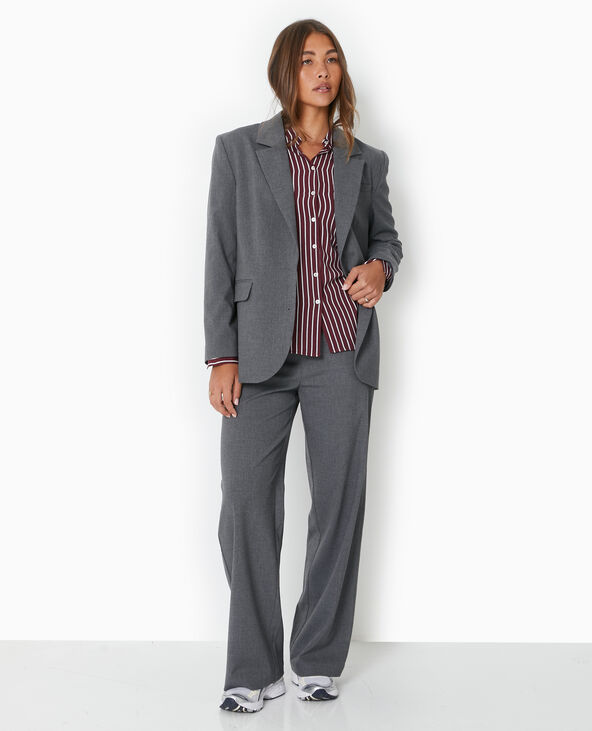 Chemise ample rayée bordeaux - Pimkie