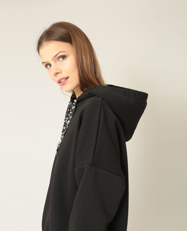 Sweat à capuche noir - Pimkie