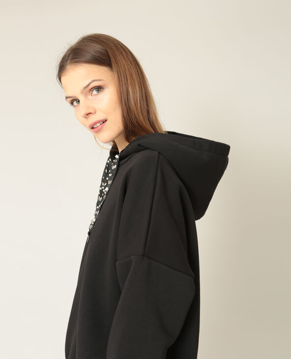 Sweat à capuche noir - Pimkie