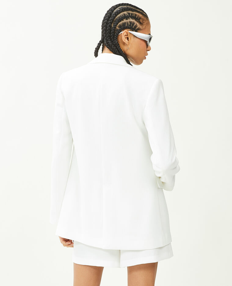 Veste blazer tissu tramé blanc - Pimkie