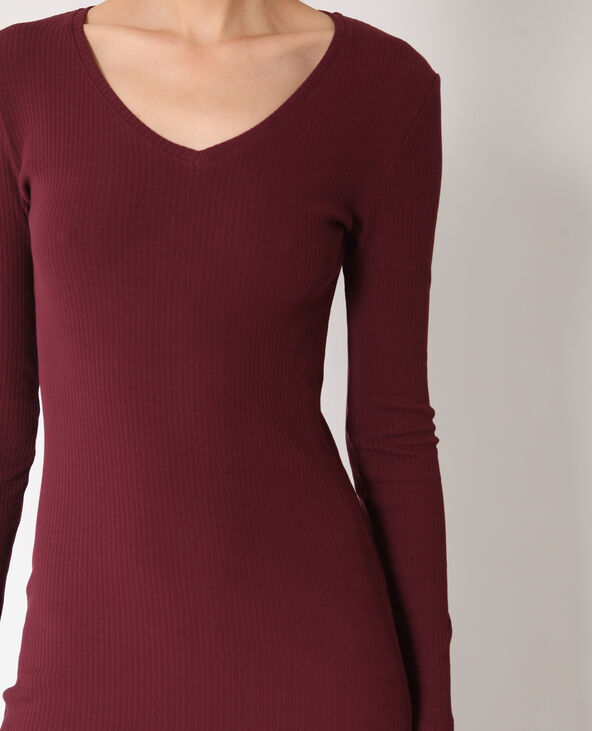 Robe moulante bordeaux - Pimkie