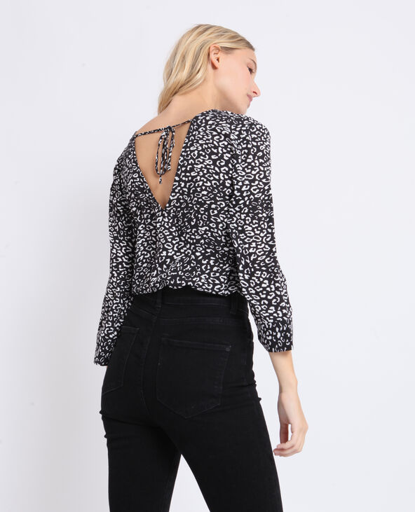 Blouse body léopard noir - Pimkie