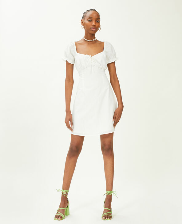 Robe courte dos-nu avec laçage beige - Pimkie