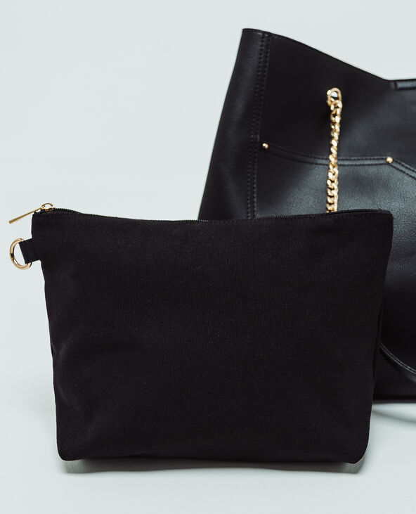 Sac souple en faux cuir noir - Pimkie