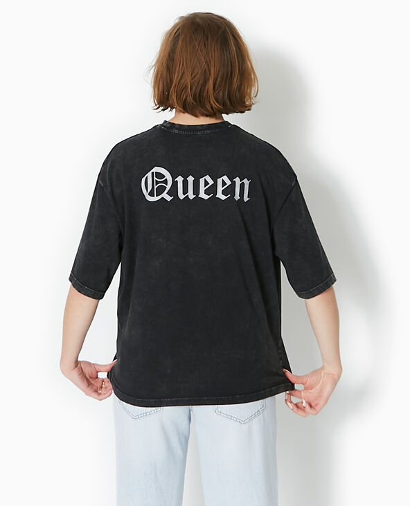 T-shirt oversize QUEEN de Blanche Neige gris - Pimkie