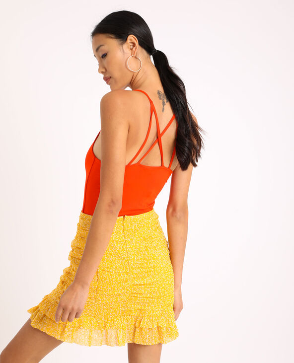 Jupe jaune fleurie outlet