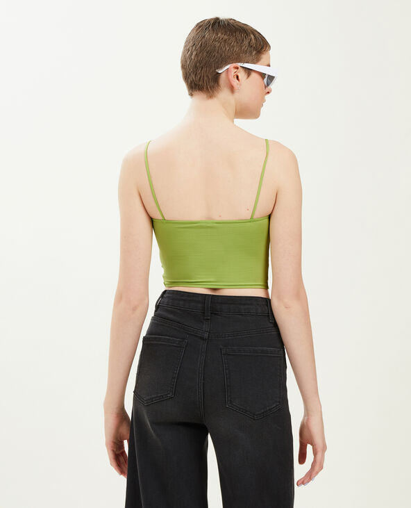 Brassière fines bretelles vert kaki - Pimkie