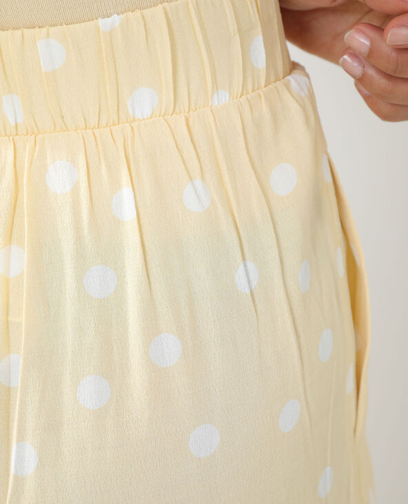 Pantalon wide leg à pois sable - Pimkie