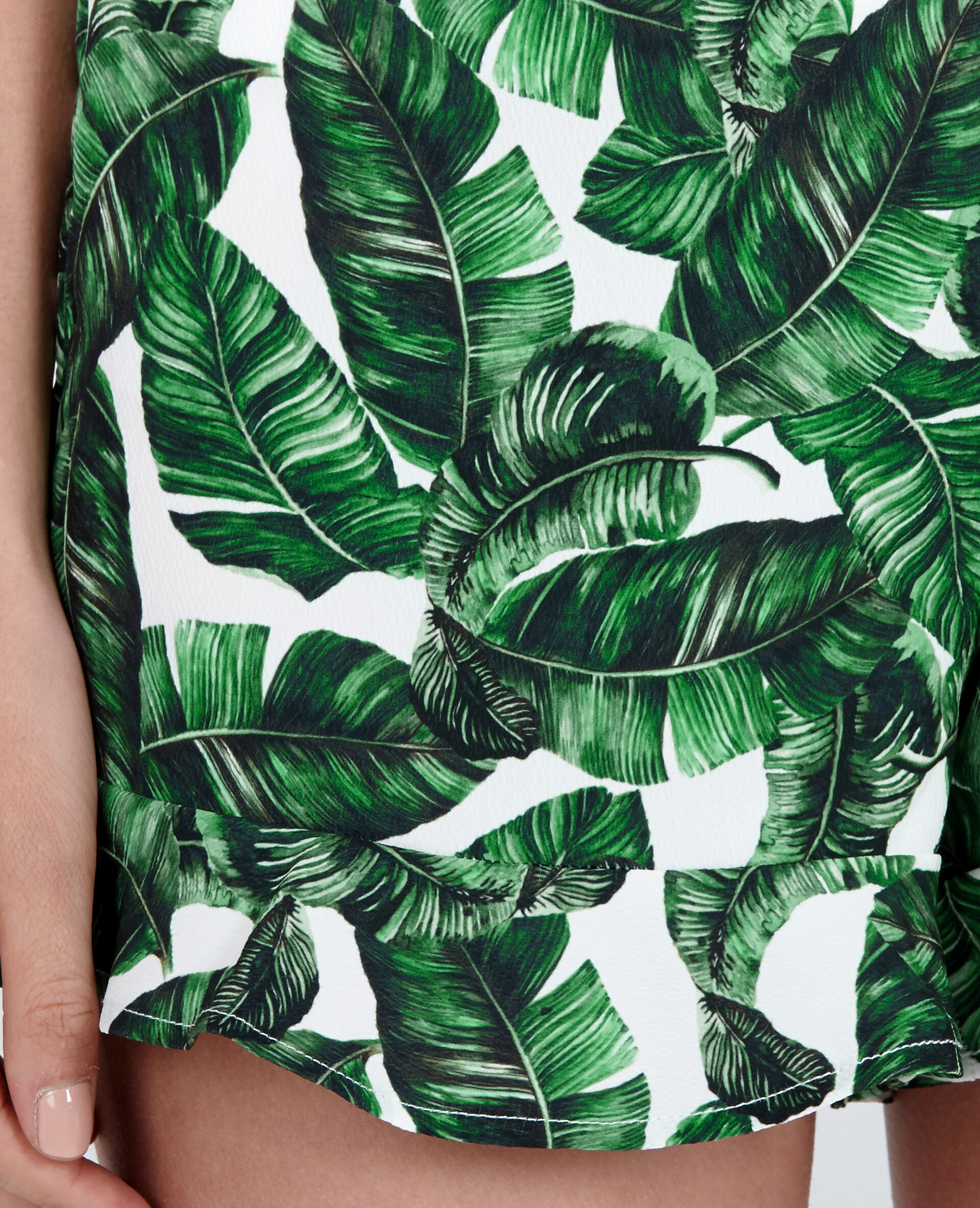Short fluide imprimé tropical blanc - 140338900I05 | Pimkie