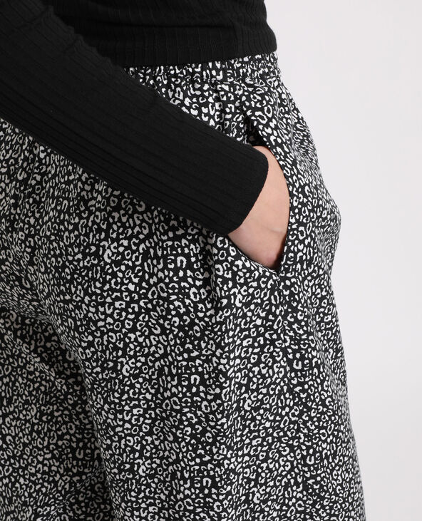Pantalon fluide à imprimé blanc - Pimkie