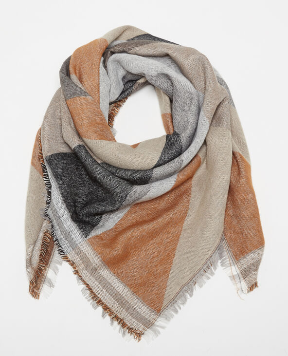 Echarpe chaude à motifs beige - Pimkie