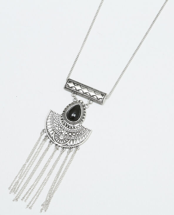 Collier sautoir ethnique argenté - Pimkie