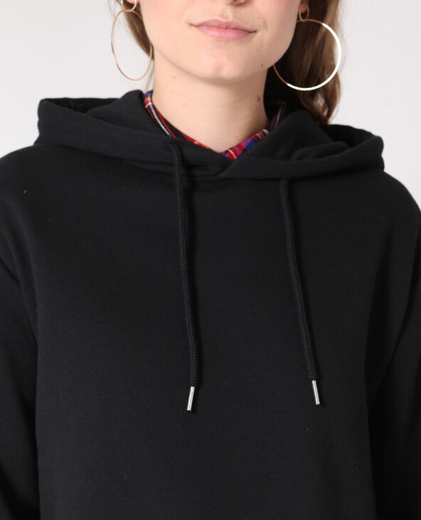 Sweat à capuche noir - Pimkie