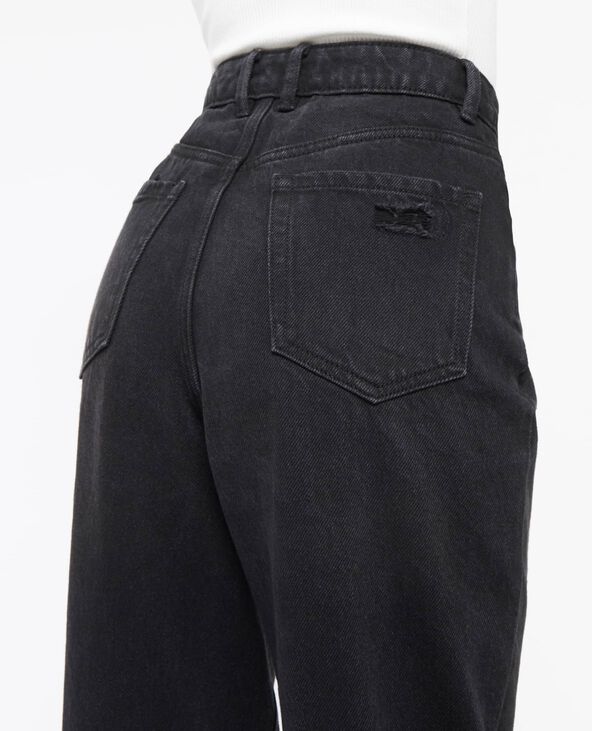 Jean mom taille haute trashé noir - Pimkie