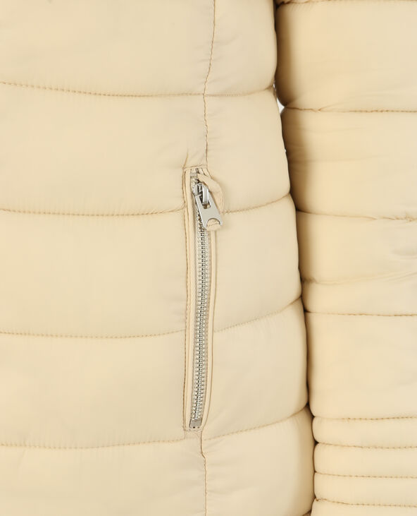 Doudoune fine longue beige - Pimkie