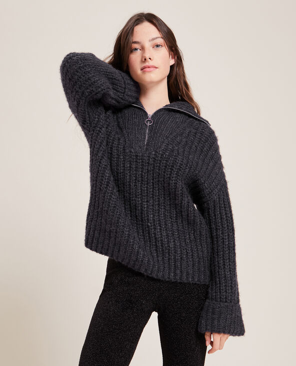 Pull grosse maille col camionneur