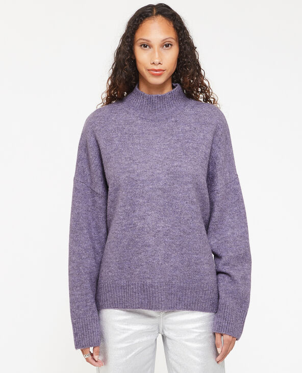 Pull oversize col montant lilas - Pimkie