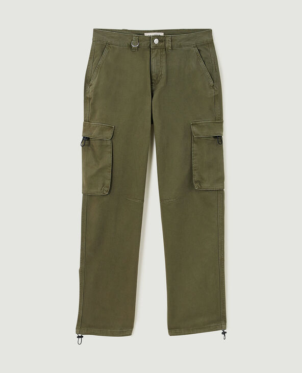 Pantalon cargo taille basse vert kaki - Pimkie