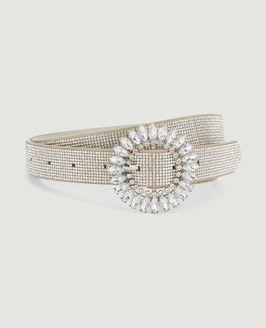 Ceinture avec brillants et boucle bijou argenté - Pimkie