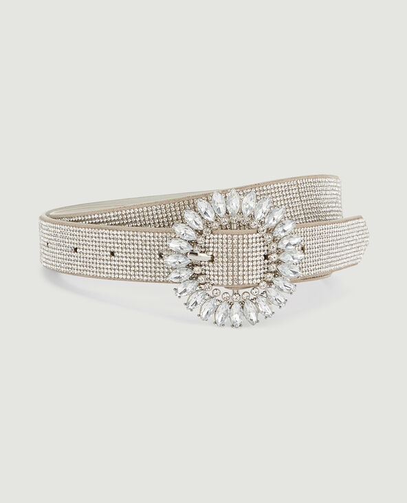 Ceinture avec brillants et boucle bijou argenté - Pimkie