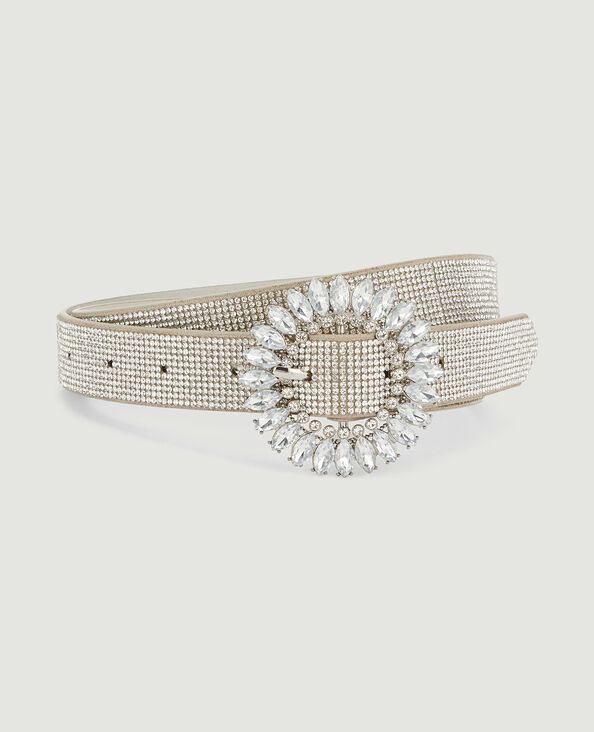 Ceinture avec brillants et boucle bijou argenté - Pimkie