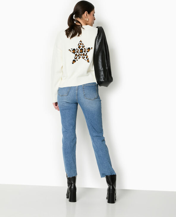 Pull col V blanc - Pimkie