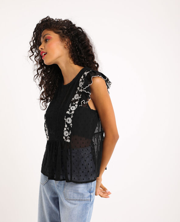 Top en dentelle noir - Pimkie