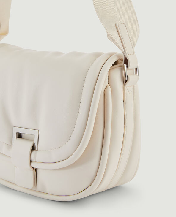 Sac matelassé avec large sangle écru - Pimkie